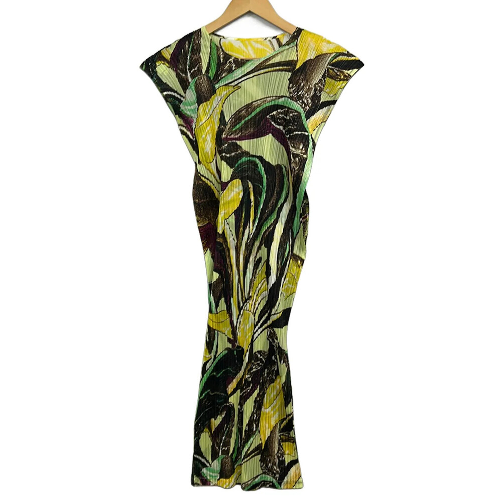 Pleats Please Dark Brown Light Green #340568P70B